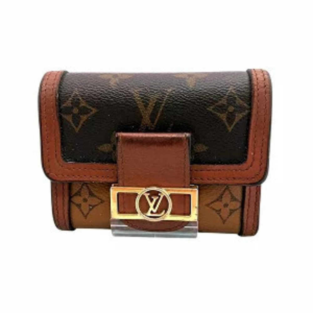 Louis Vuitton Monogram Reverse Portefeuille Dauphine Compact Tri fold Wallet